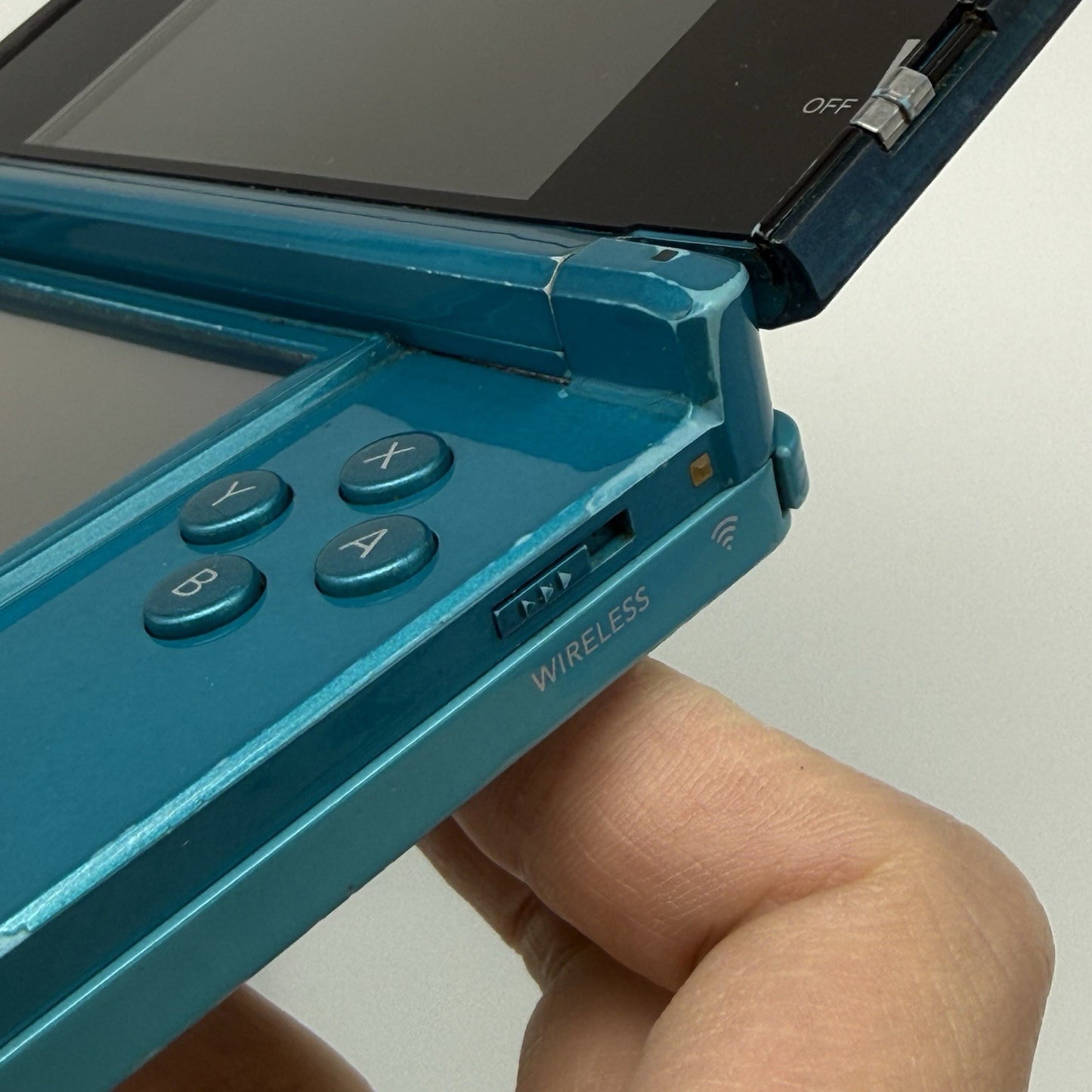 Nintendo 3DS Handheld Console Aqua Blue Glass Lens Region Free NTSC-J - Tested19