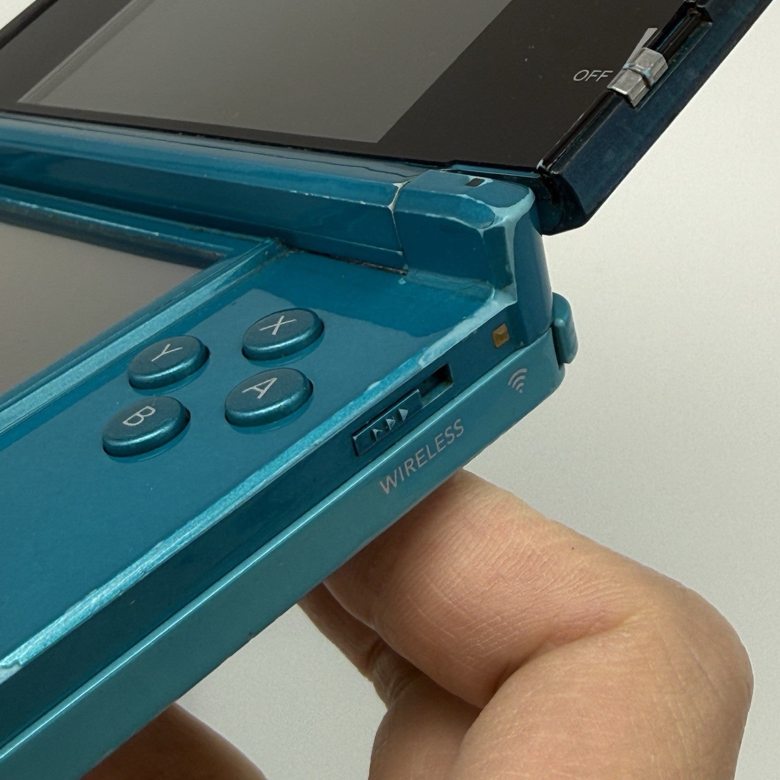 Nintendo 3DS Handheld Console Aqua Blue Glass Lens Region Free NTSC-J - Tested19