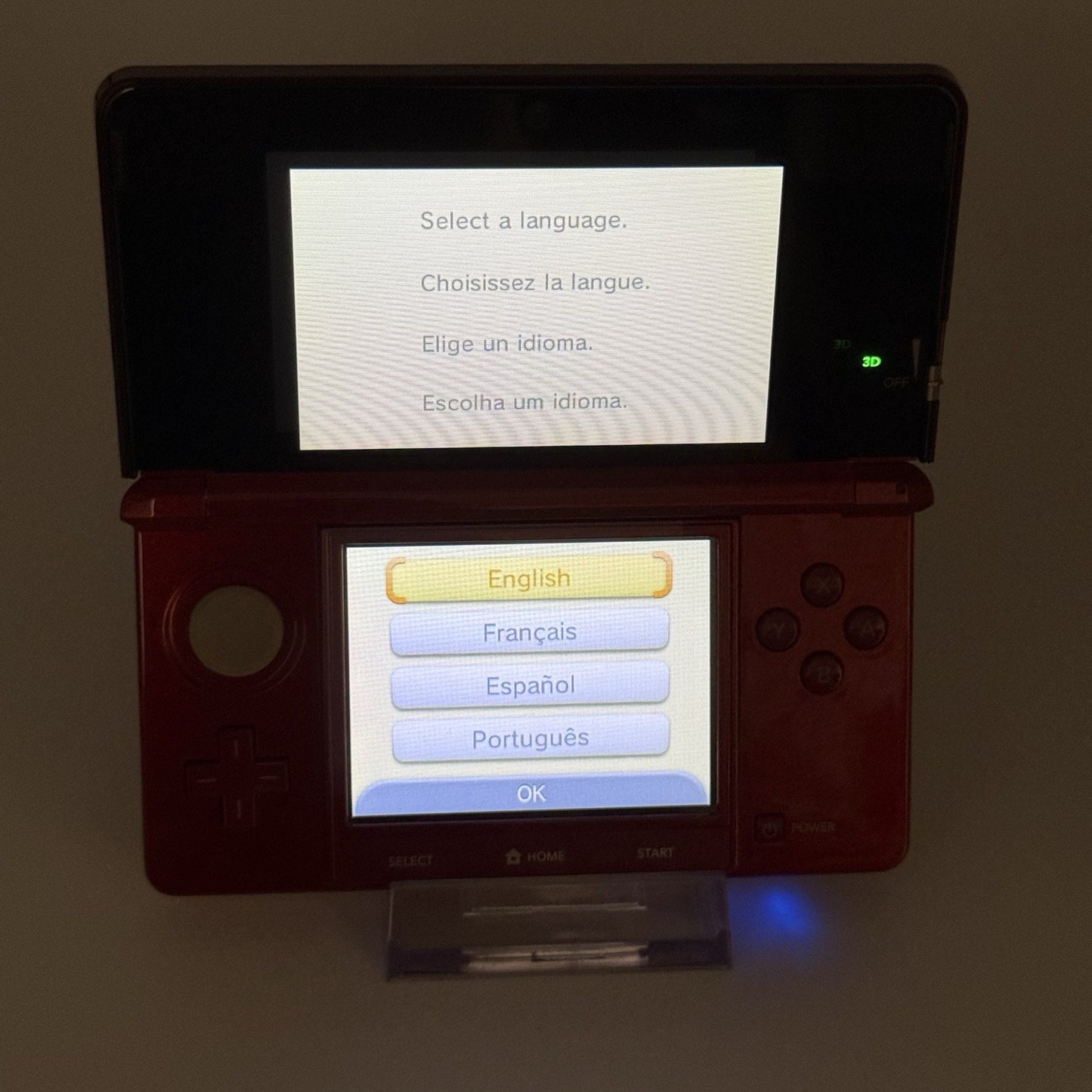 Nintendo 3DS Handheld Console Flame Red (Region Free / NTSC-J) - Tested Working3