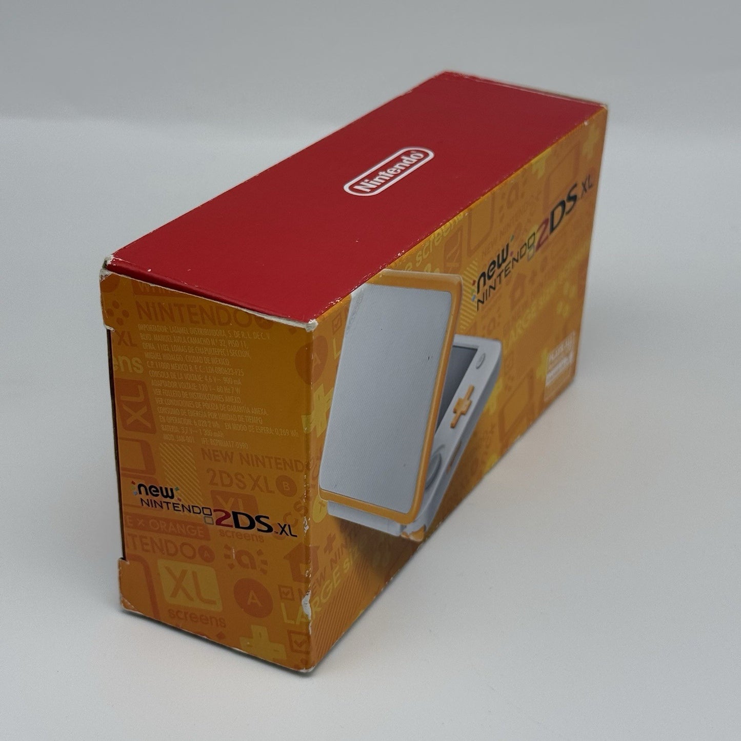 “new” Nintendo 2DS 3DS XL Console White Orange Console, Charger, Box - Tested15