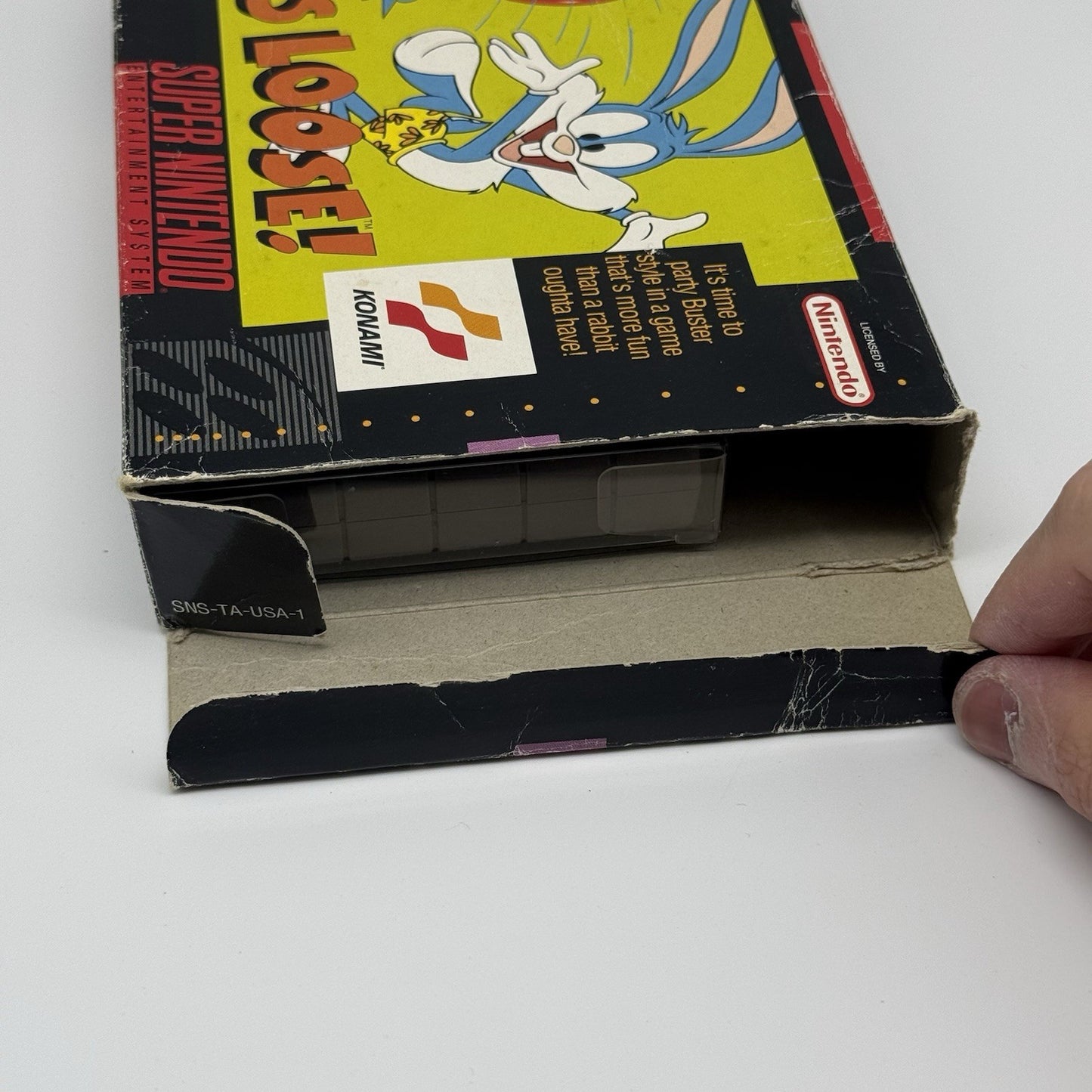 Tiny Toon Buster Busts Loose SNES Super Nintendo Game In Box (No Manual) TESTED6