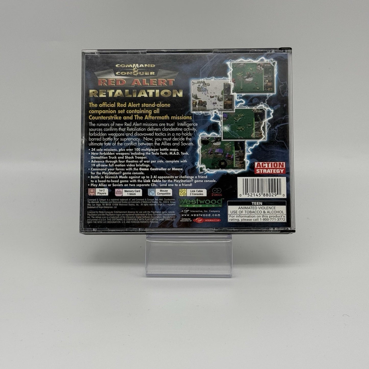 Command & Conquer: Red Alert Retaliation PS1 (Sony PlayStation 1) Complete CIB5