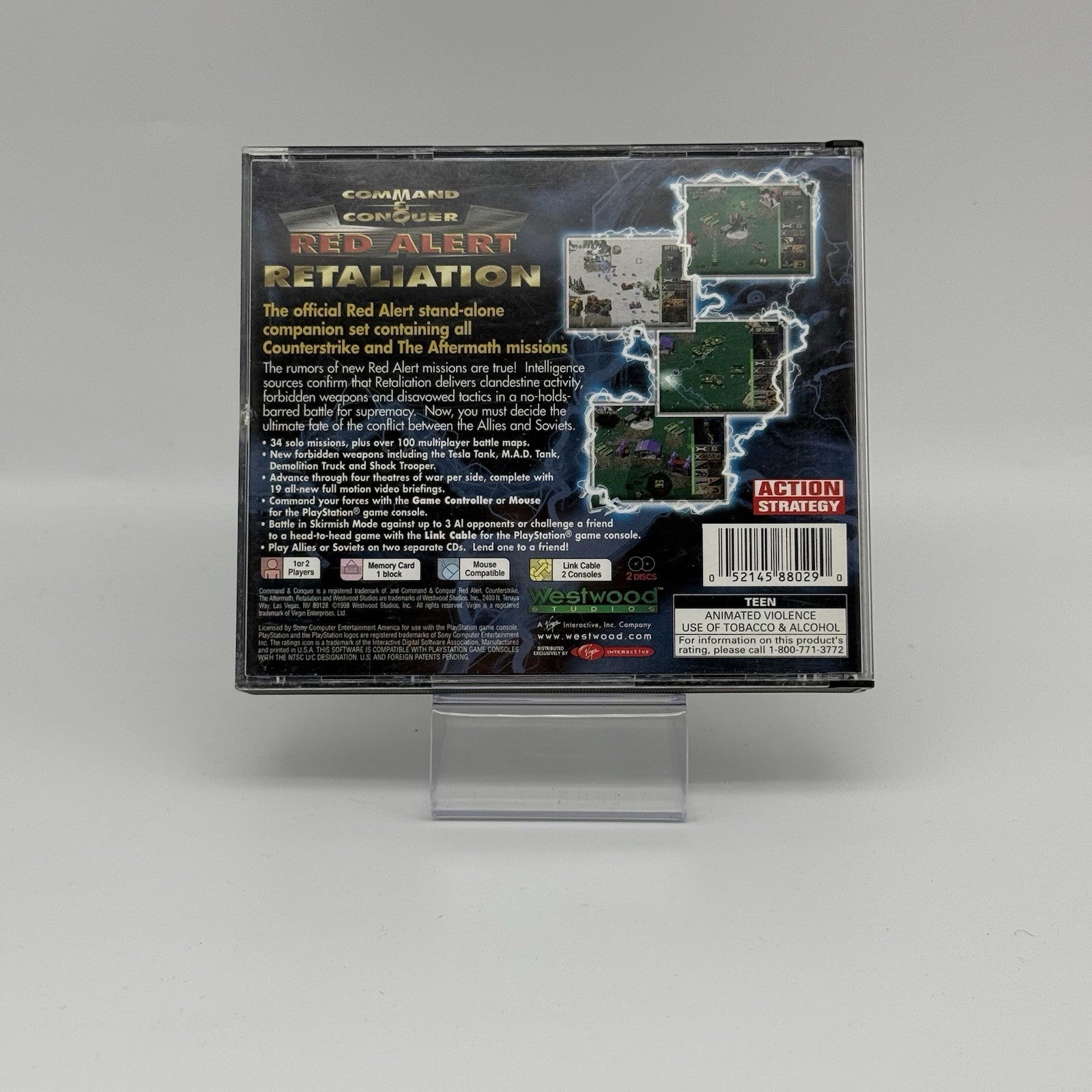 Command & Conquer: Red Alert Retaliation PS1 (Sony PlayStation 1) Complete CIB5