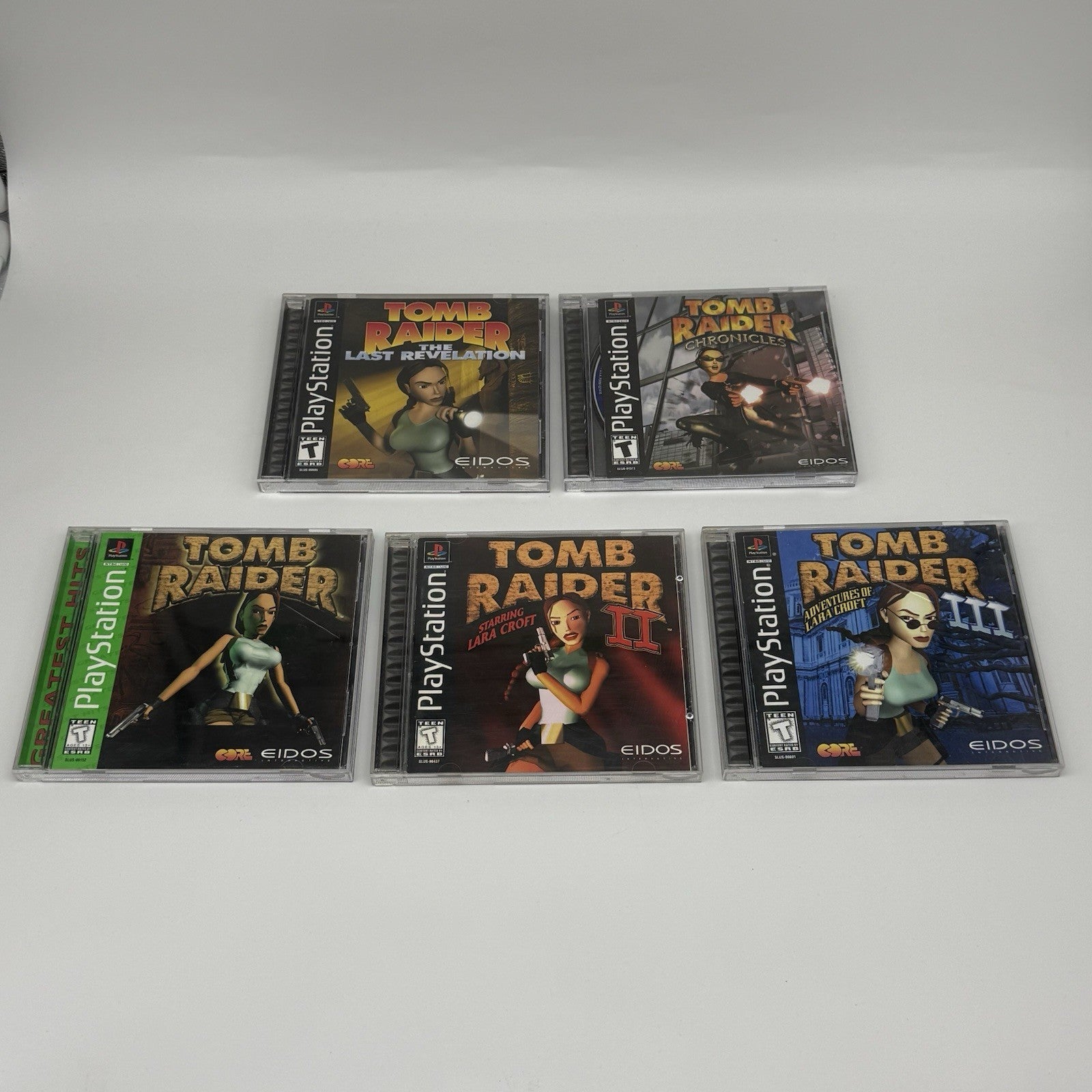 Tomb Raider 1-5 Sony PlayStation PS1: 5 Game Lot CIB Complete w/Reg Cards Tested0