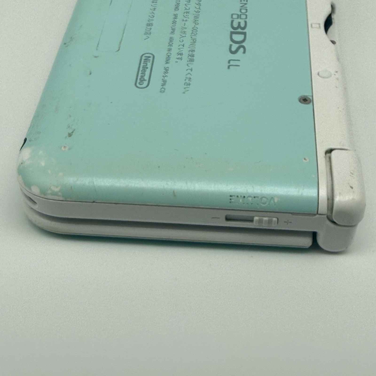 Nintendo 3DS XL LL Mint White Console JP Region - *For Parts Repair* Camera & LR13
