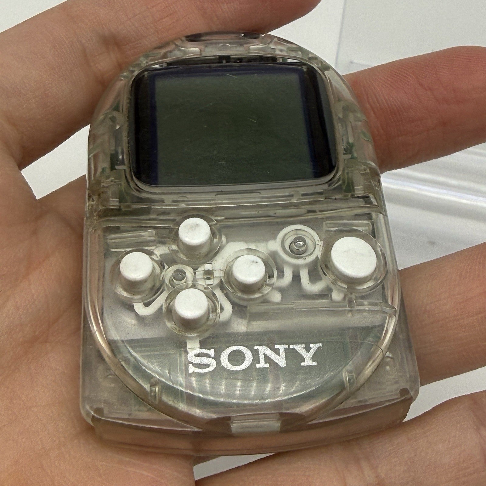 Sony Playstation Pocket Station Transparent Clear +Strap SCPH-4000 LCD Burn USA5