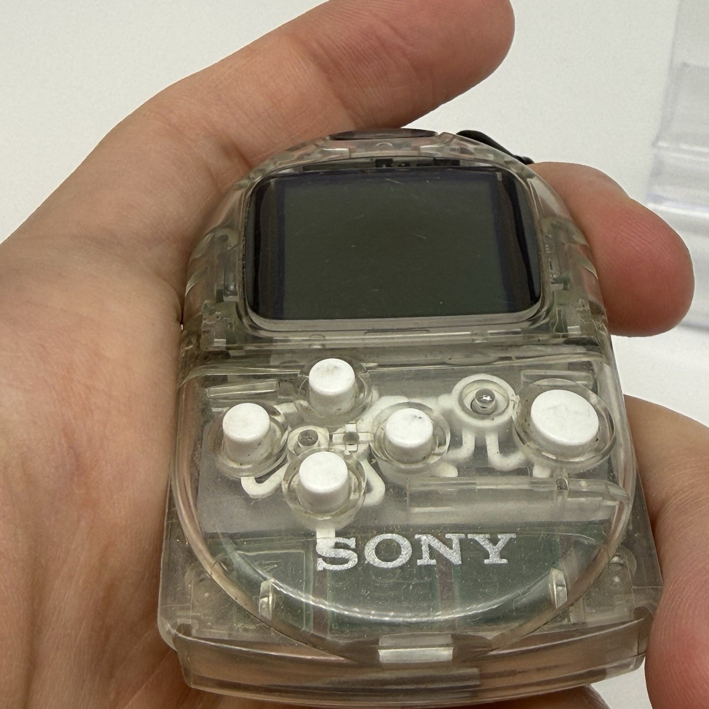Sony Playstation Pocket Station Transparent Clear +Strap SCPH-4000 LCD Burn USA9
