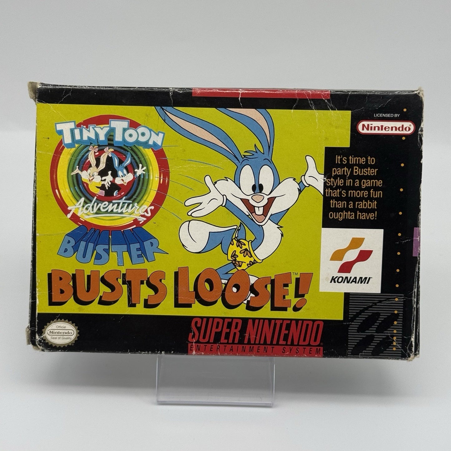 Tiny Toon Buster Busts Loose SNES Super Nintendo Game In Box (No Manual) TESTED4