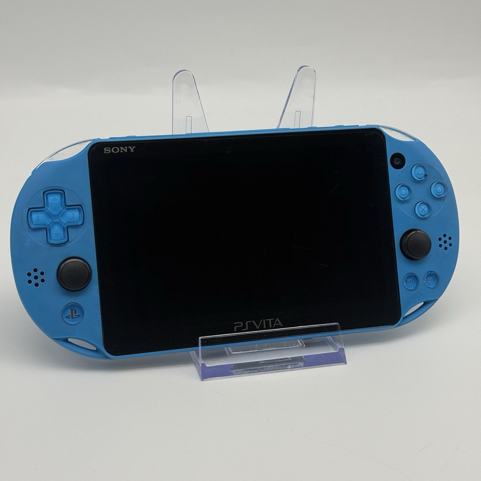 PS Vita PCH-2000 Console w/Box, Case, Charger Region Free Aqua Blue - Tested USA1