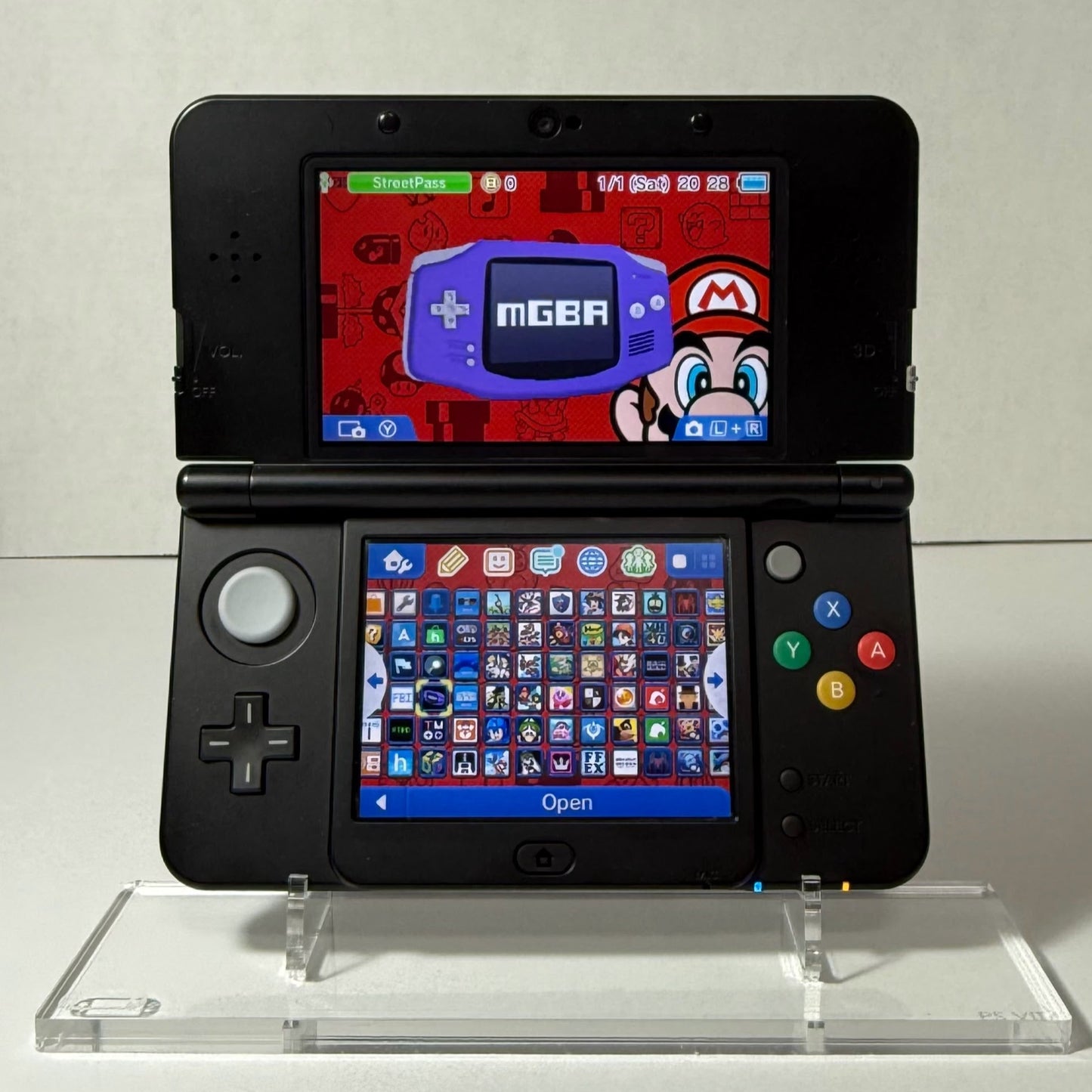 n3DS [850+ Games] (128GB) - Super Mario Black Edition