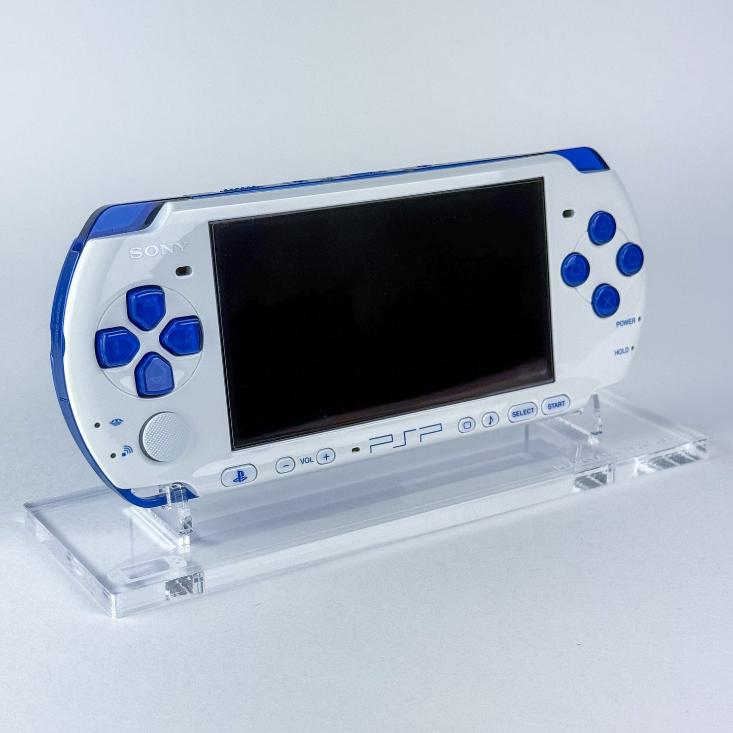 PSP 3000 - White & Blue Console With Box